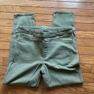 Chico’s stretch skinny jeans in olive green